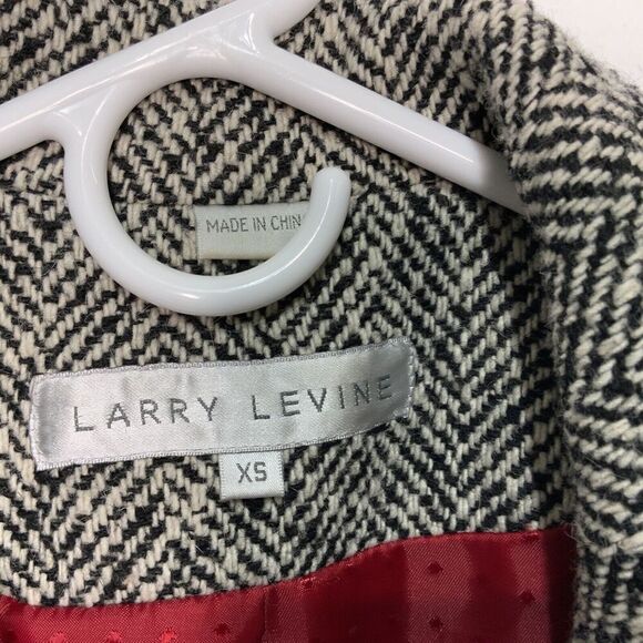 Larry Levine Open Front Jacket Black White - Picture 4 of 7